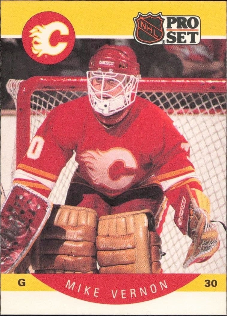 1990-91 Pro-Set Mike Vernon #47 trading card