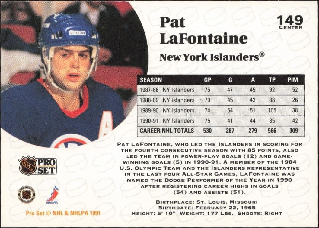 Pat Lafontaine - Back