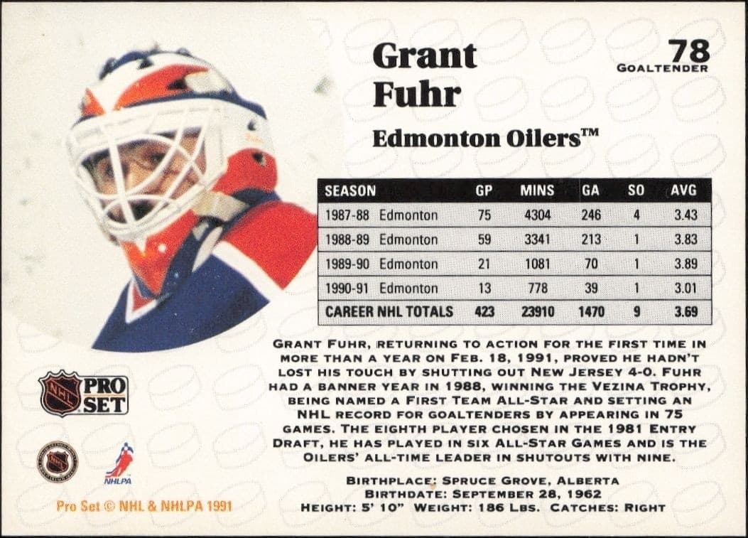 Grant Fuhr - Back