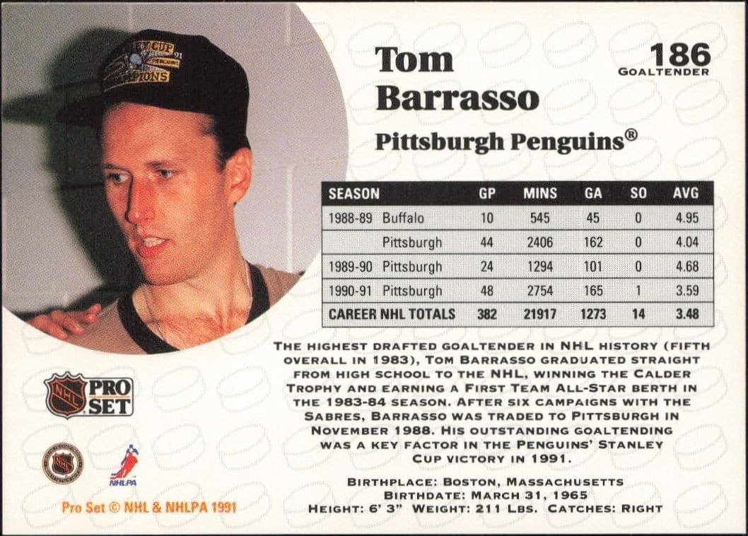 Tom Barrasso - Back