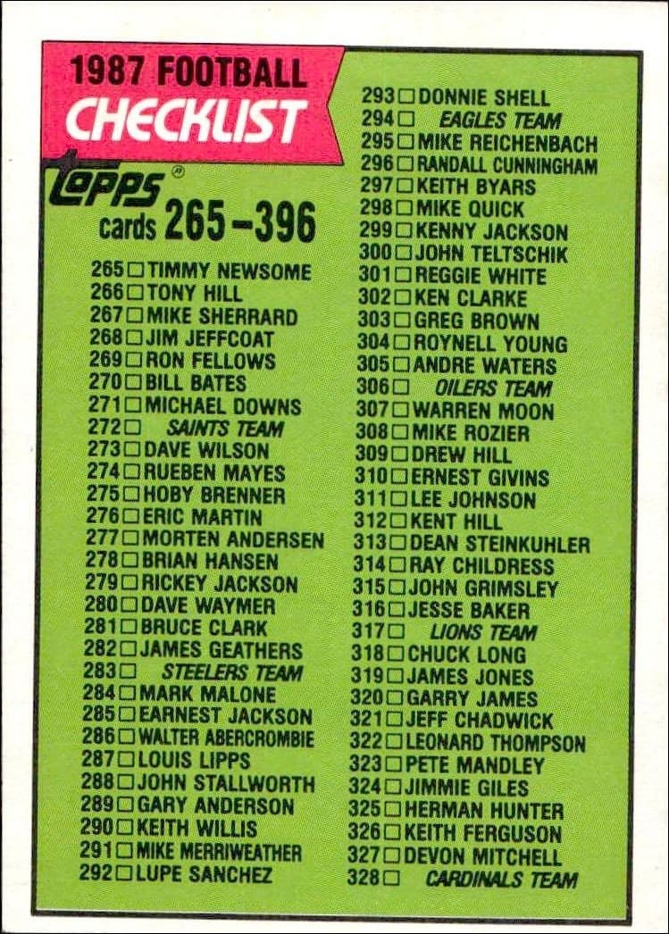 Checklist - Front