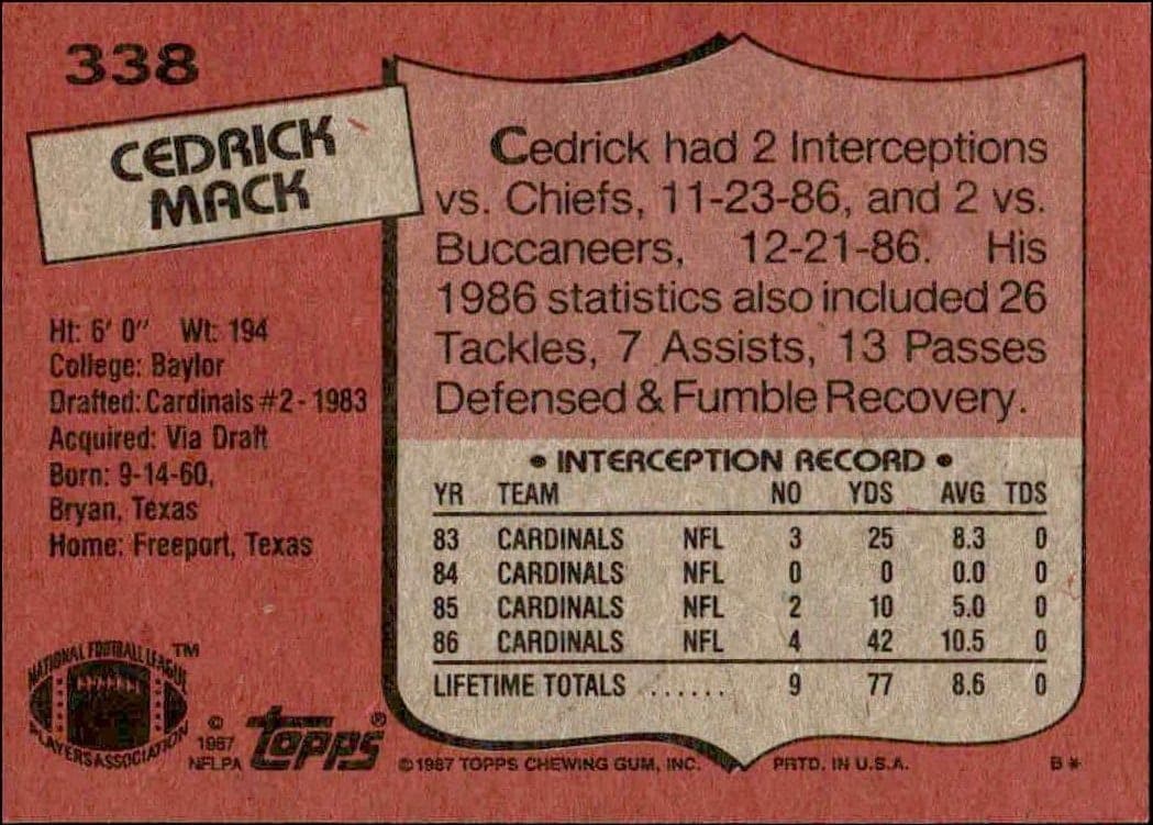 Cedric Mack - Back