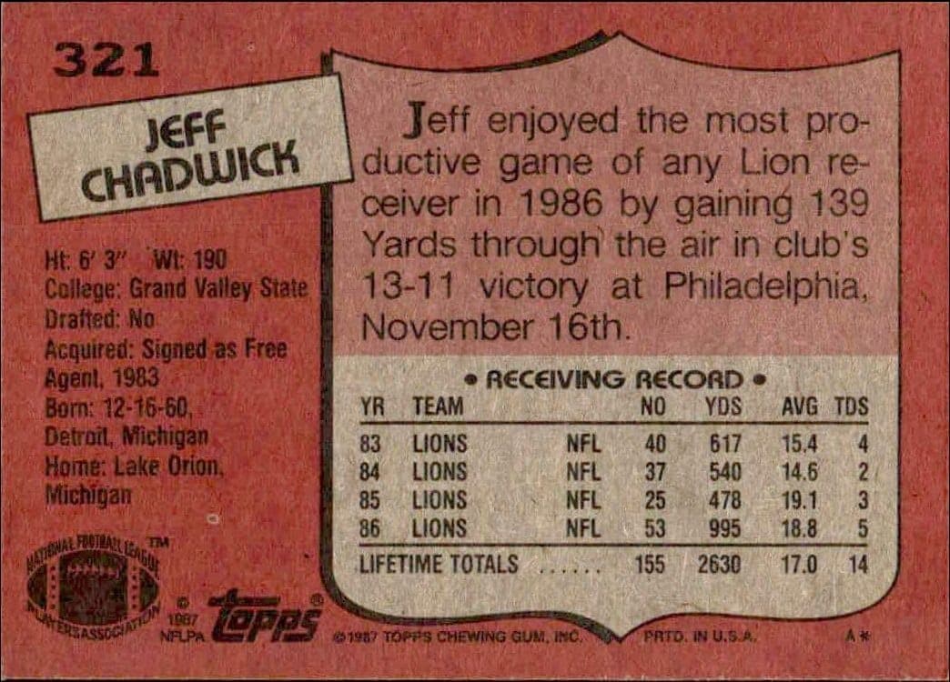 Jeff Chadwick - Back