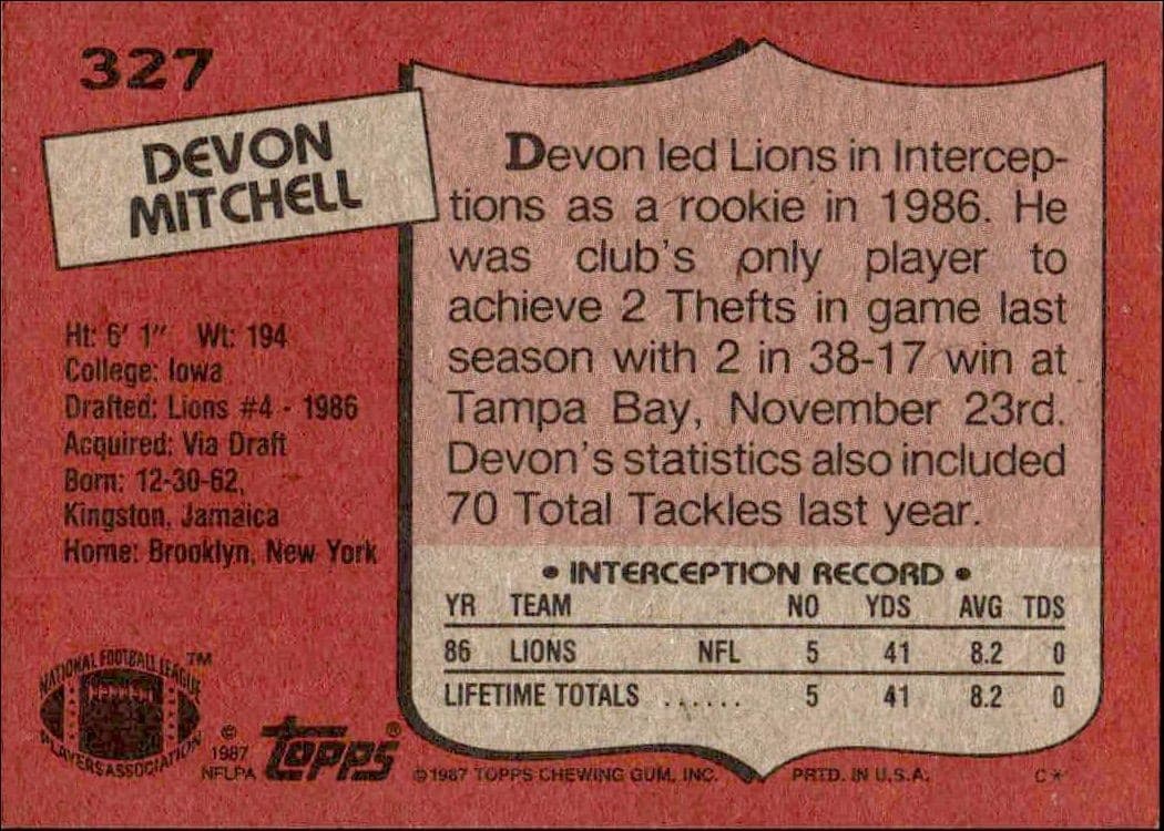 Devon Mitchell - Back