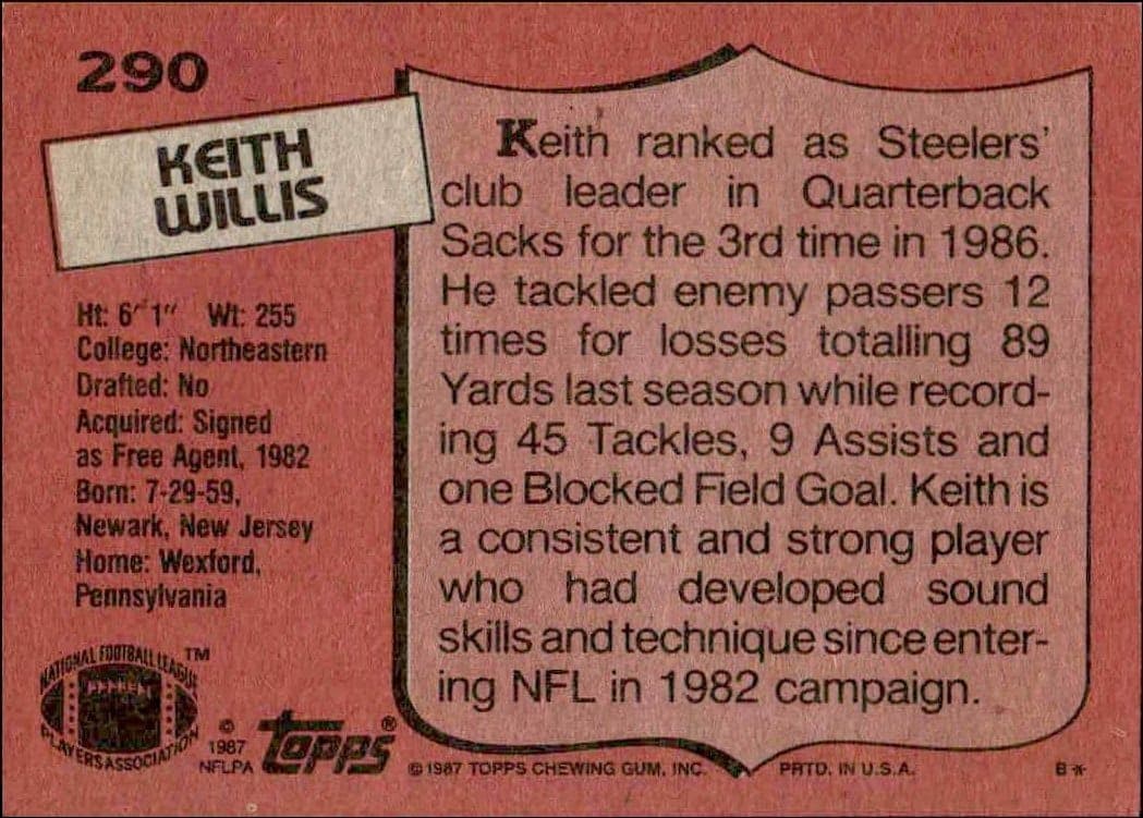 Keith Willis - Back