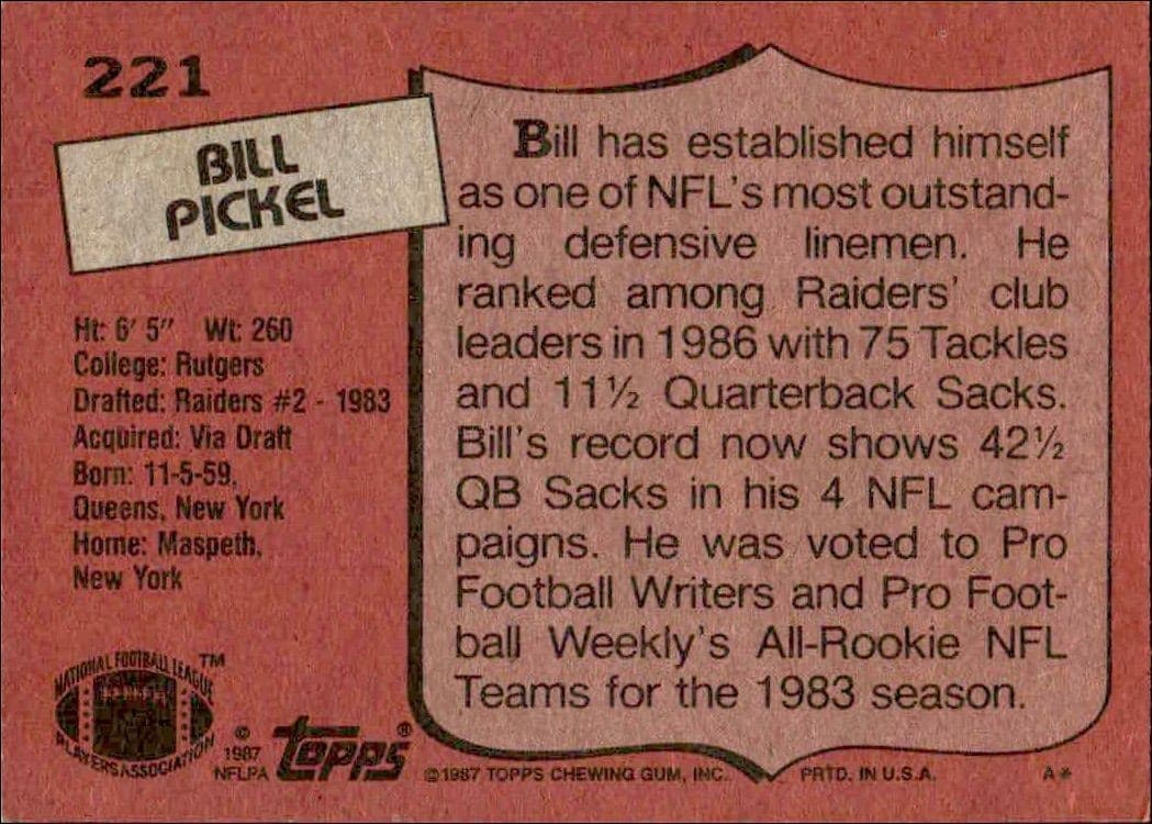 Bill Pickel - Back
