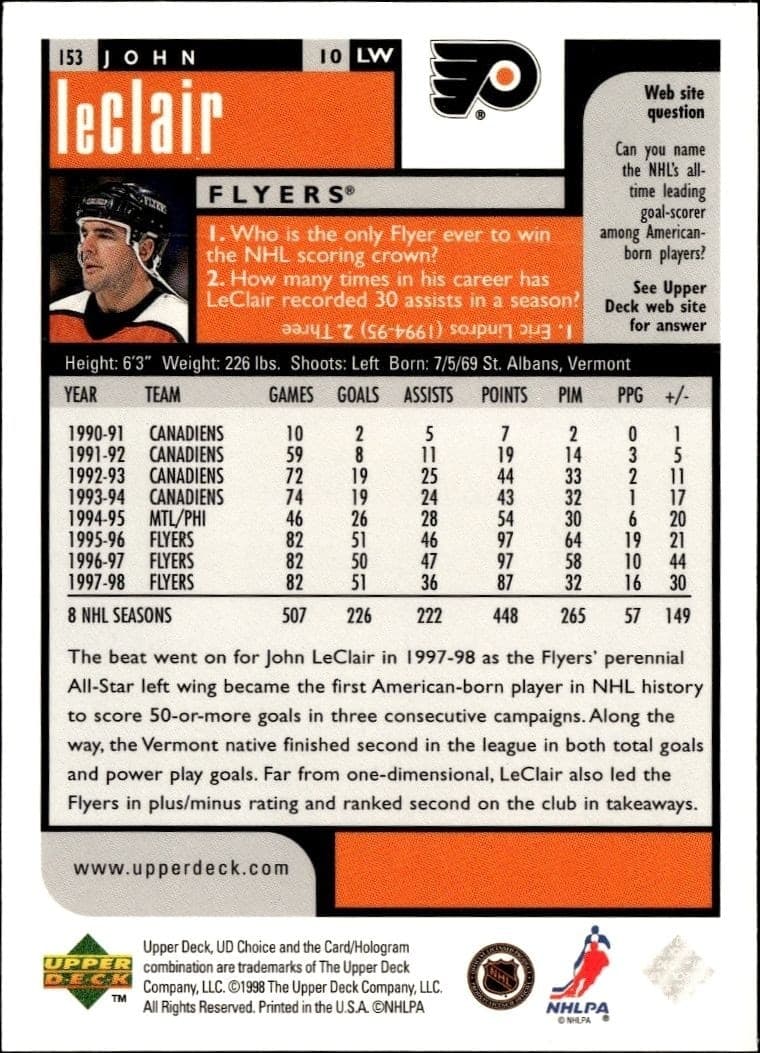 John LeClair - Back