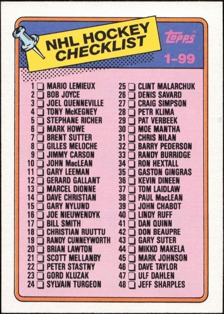 Checklist - Front