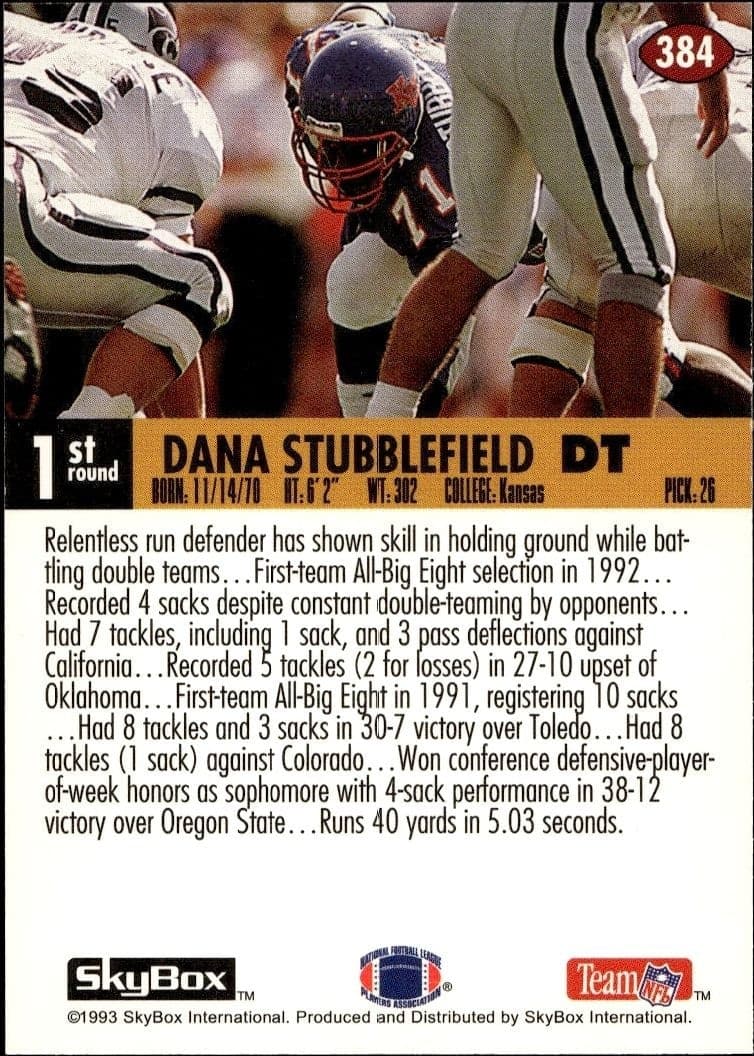 Dana Stubblefield - Back
