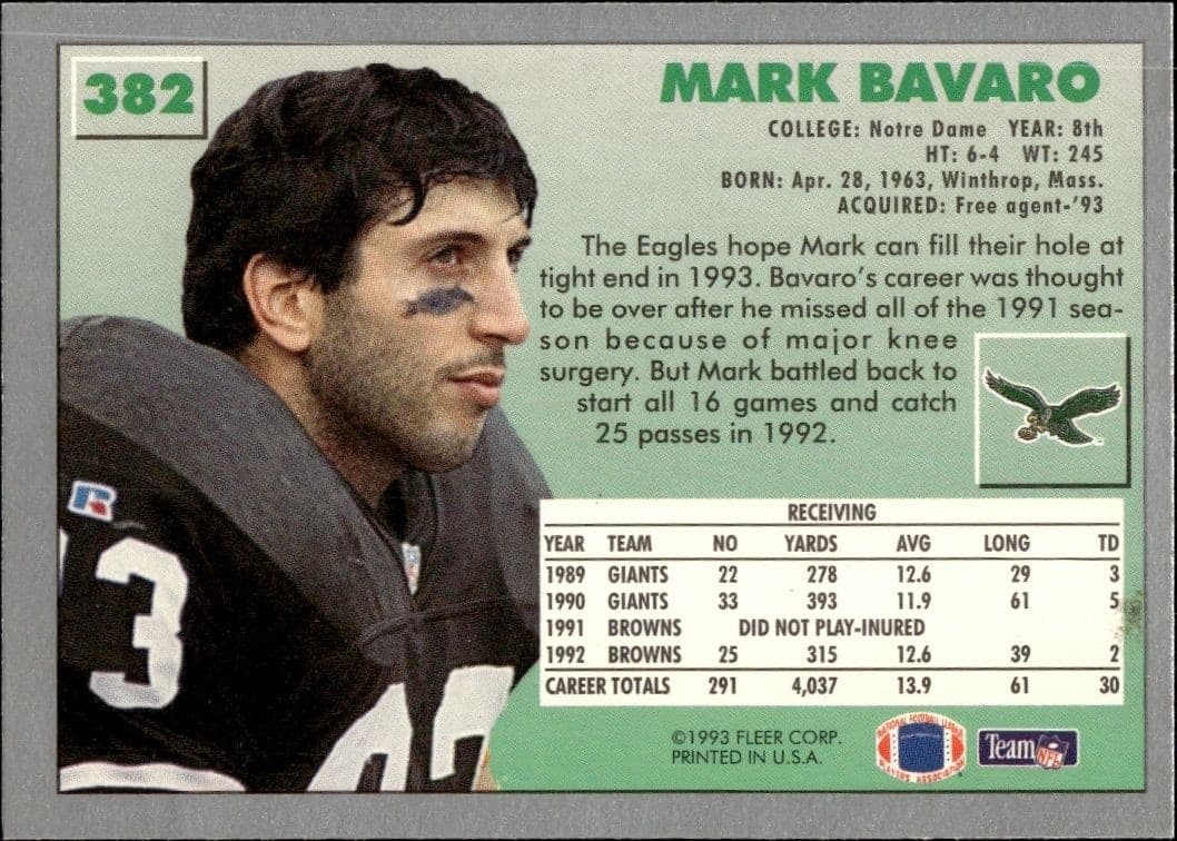 Mark Bavaro - Back