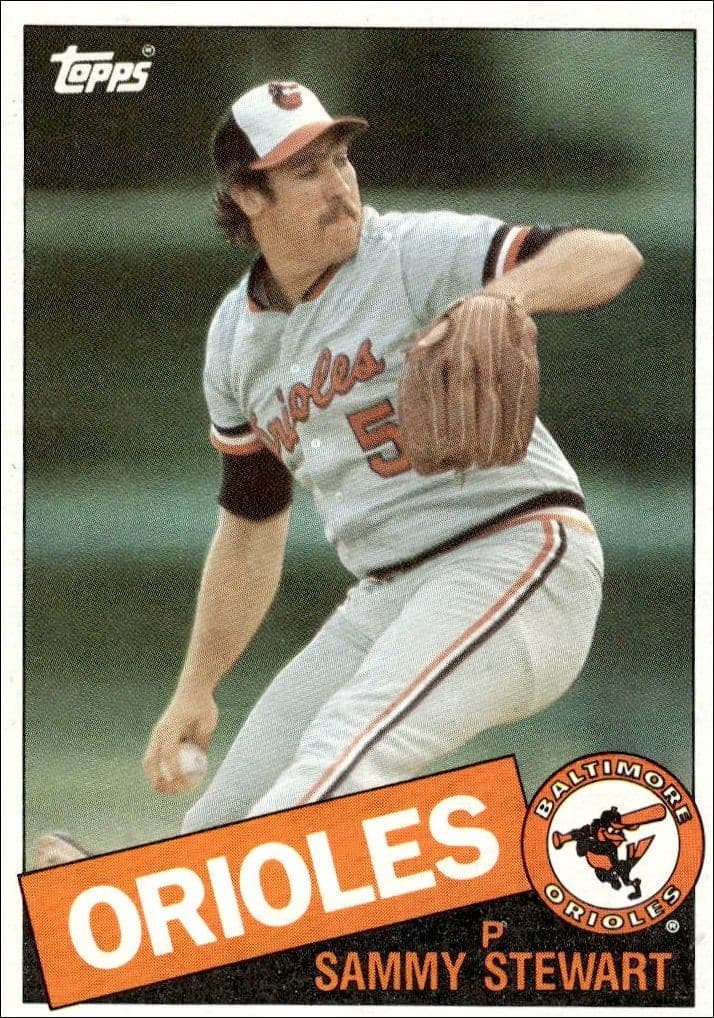 1985 Topps Sammy Stewart #469 trading card