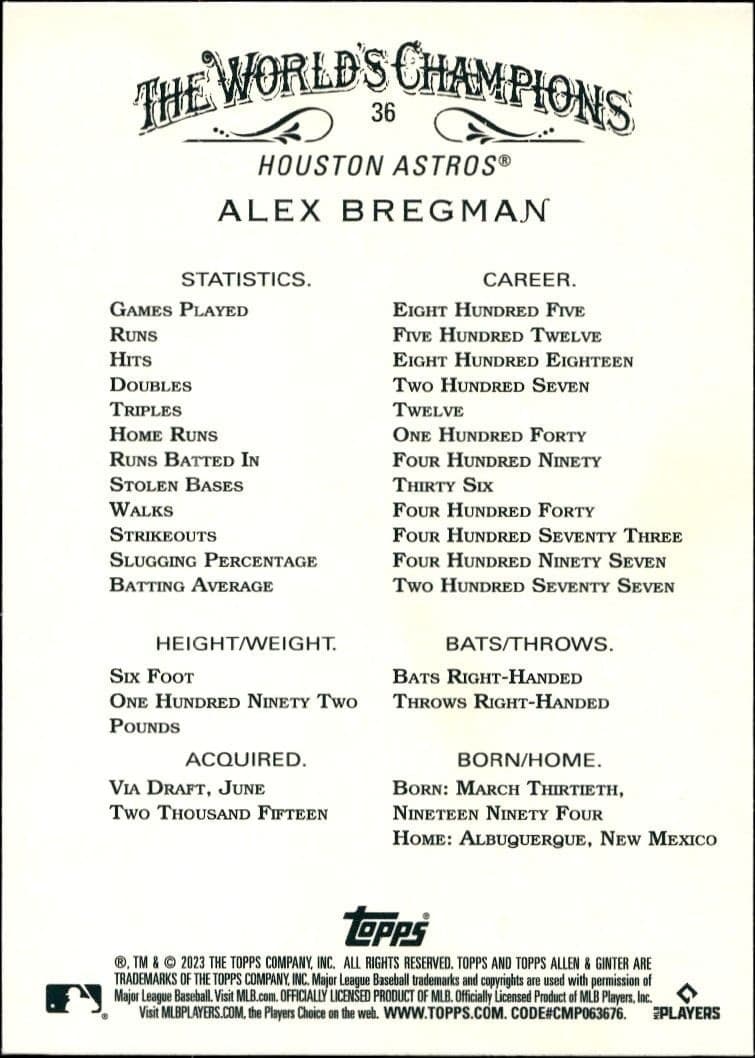 Alex Bregman - Back
