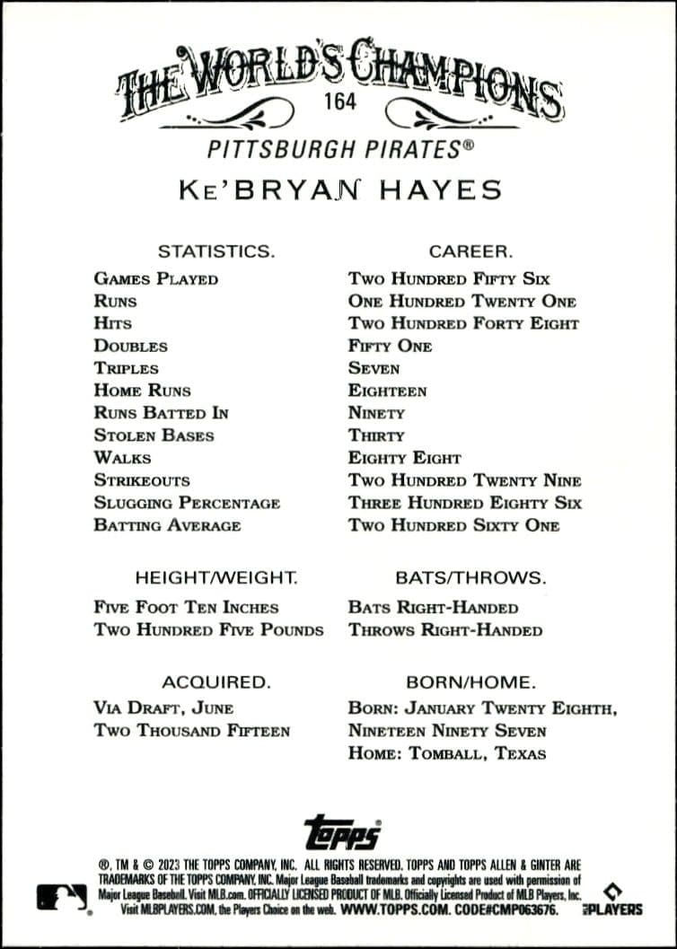 Ke'Bryan Hayes - Back