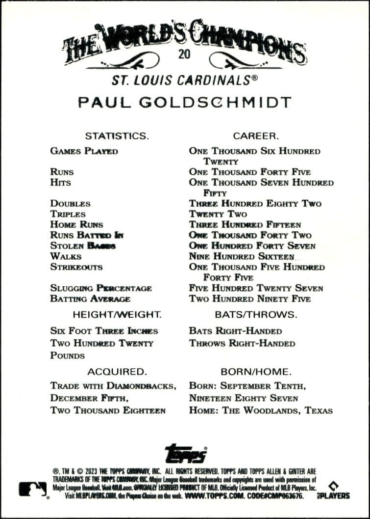 Paul Goldschmidt - Back