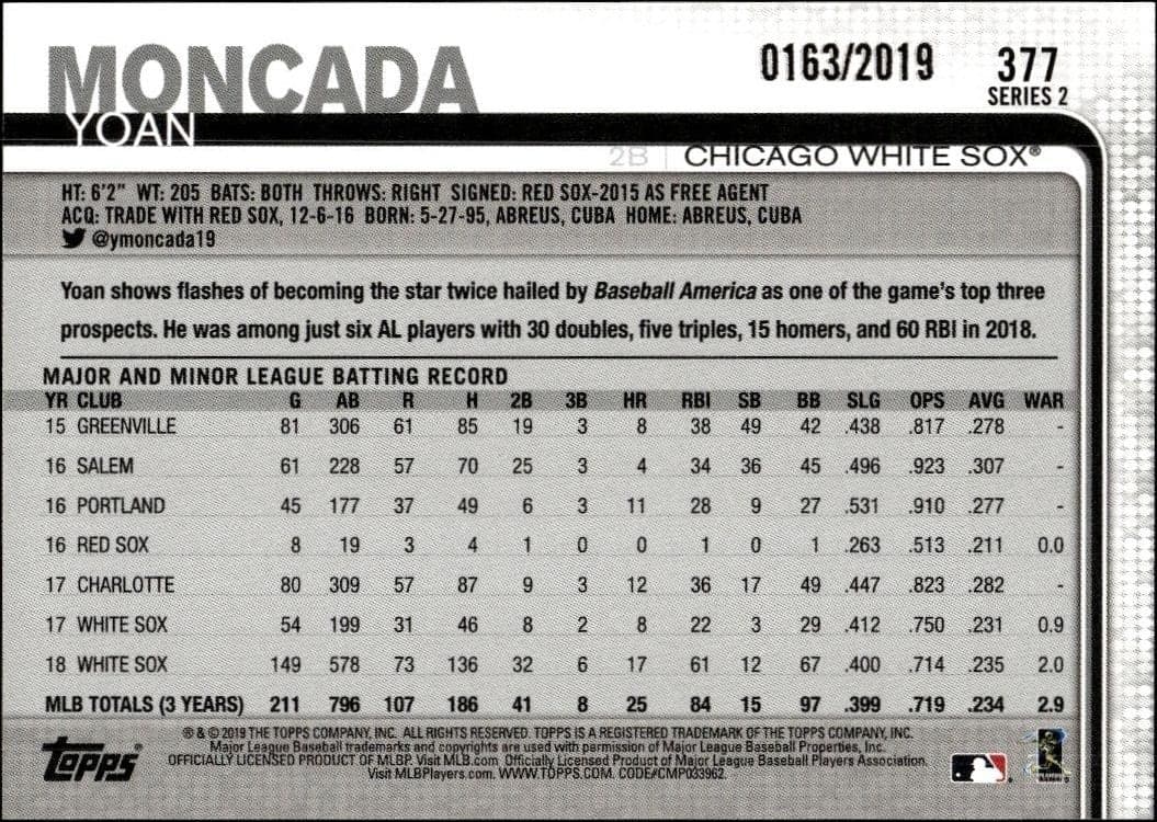 Yoan Moncada - Back