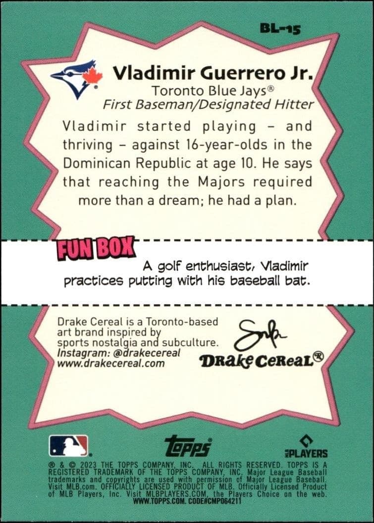 Vladimir Guerrero Jr. - Back