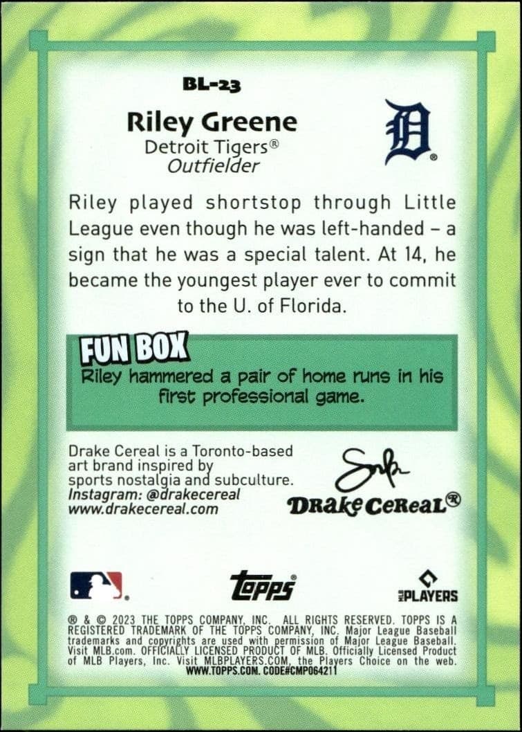 Riley Greene - Back