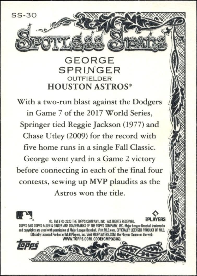 George Springer - Back