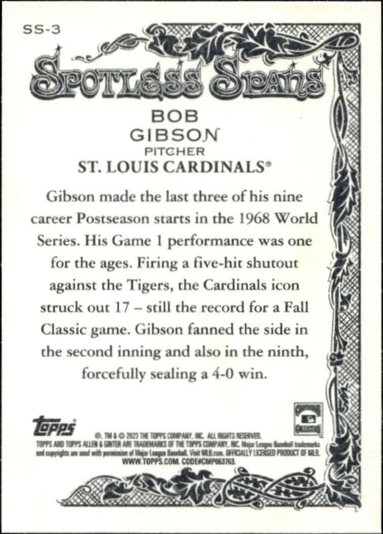 Bob Gibson - Back