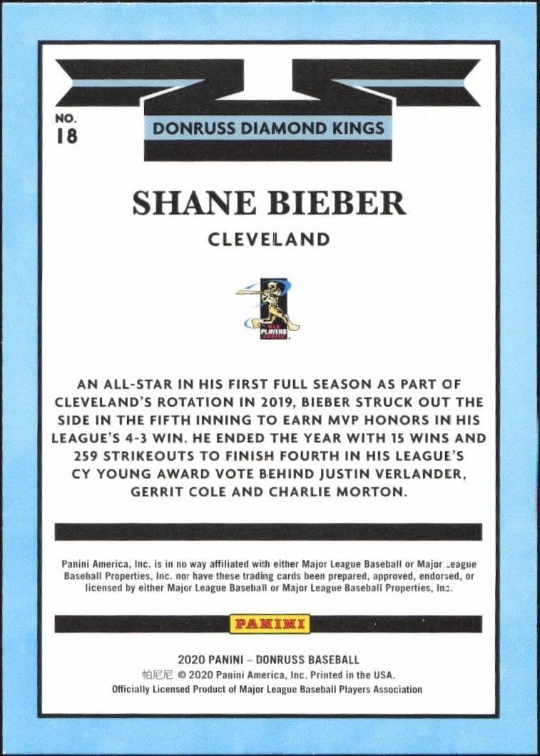 Shane Bieber - Back