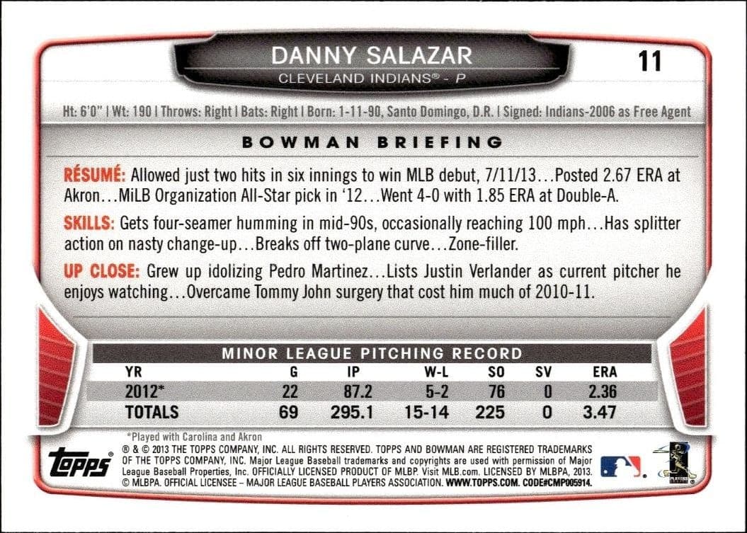 Danny Salazar - Back
