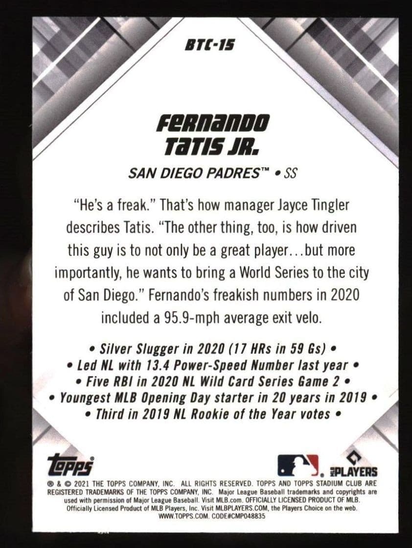 Fernando Tatis Jr. - Back