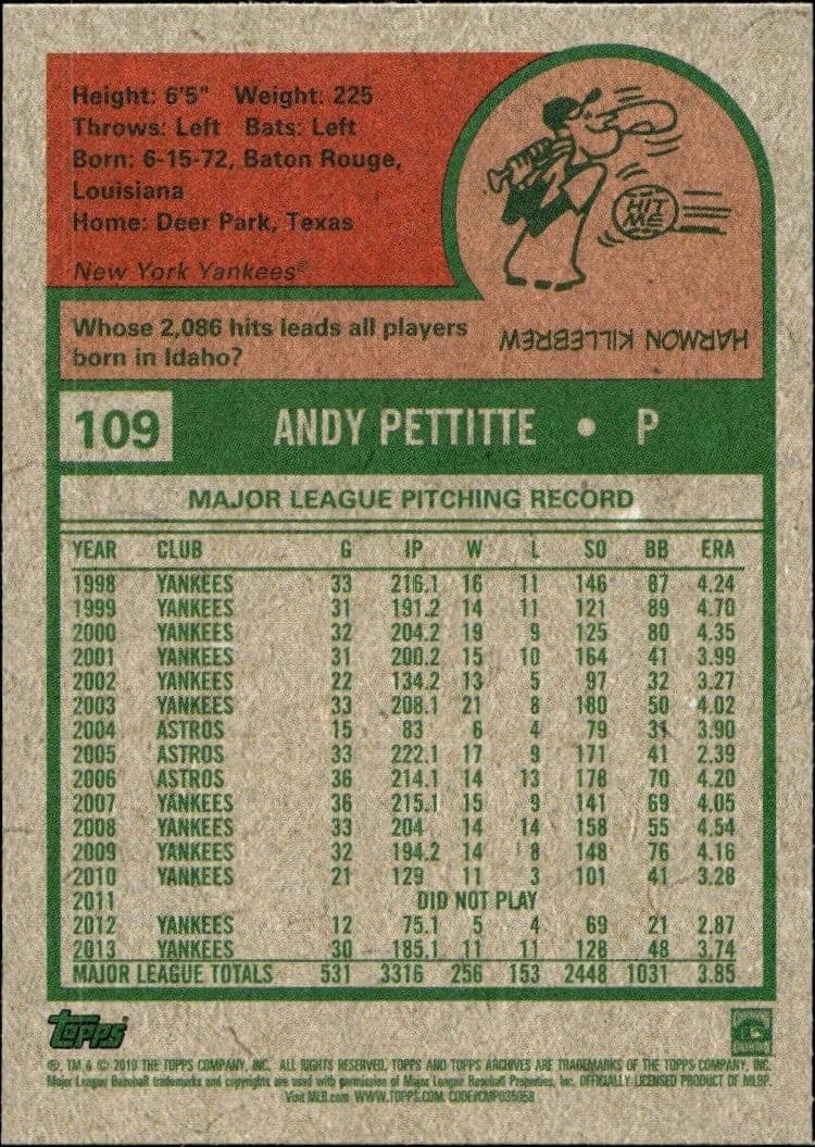 Andy Pettitte - Back