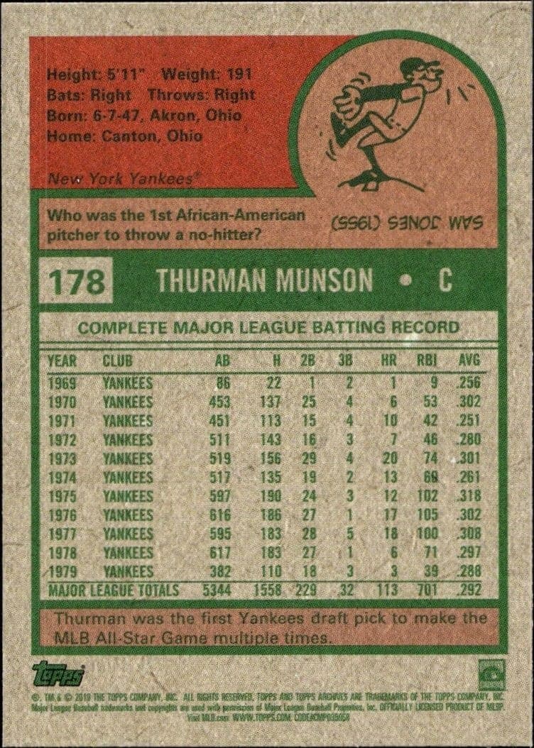 Thurman Munson - Back
