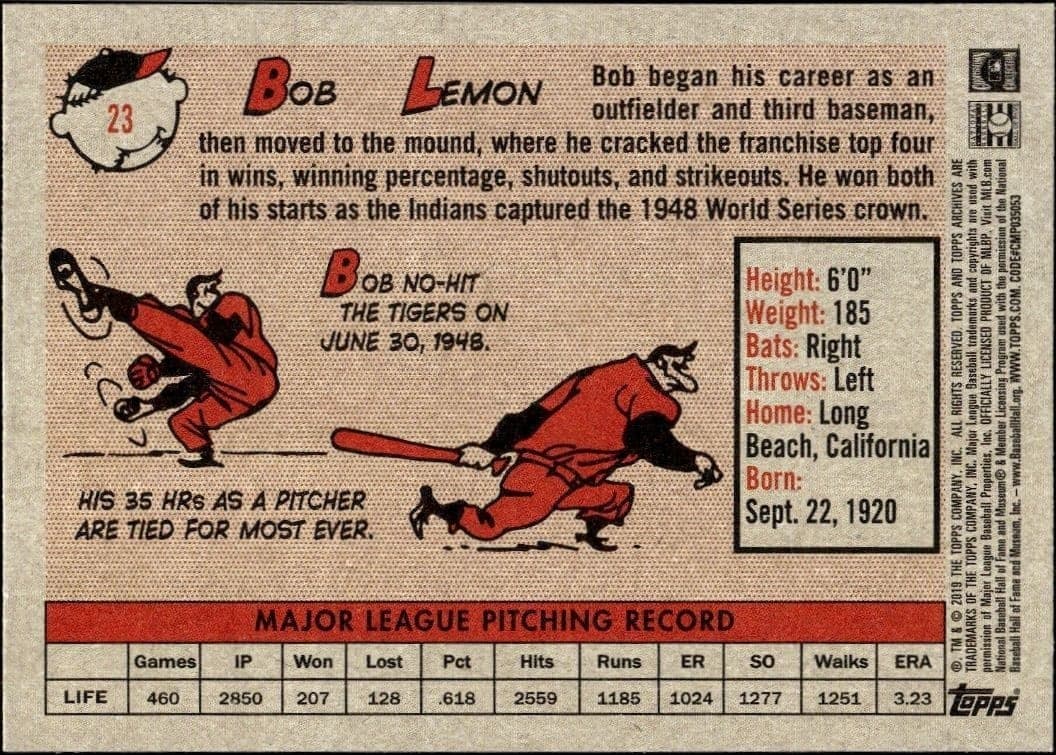 Bob Lemon - Back