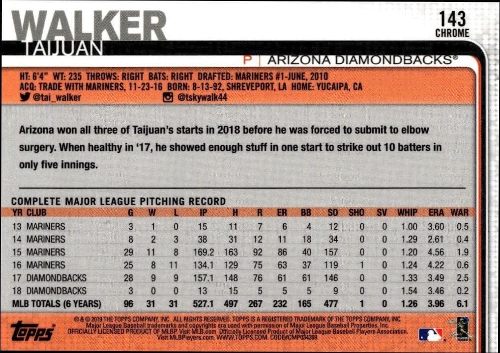 Taijuan Walker - Back