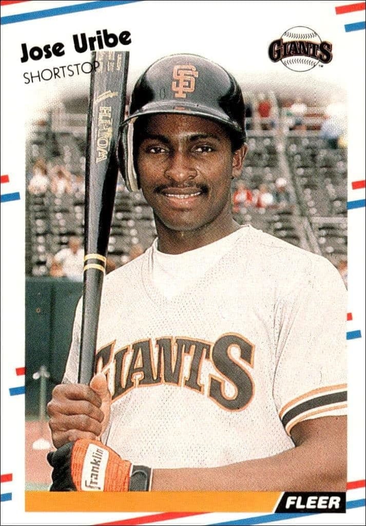 1988 Fleer Jose Uribe #99 trading card