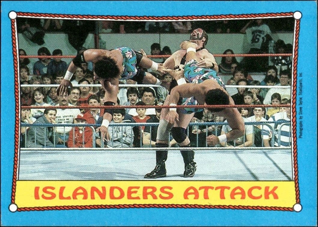 1987 Topps WWF Islanders Attack #30 trading card