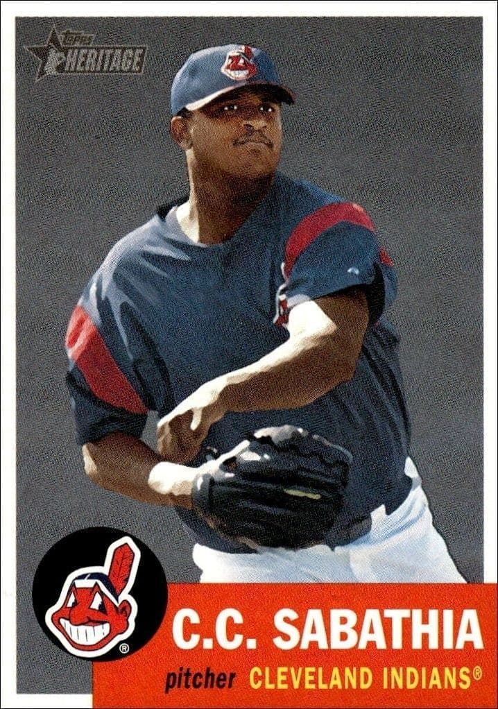 2002 Topps Heritage CC Sabathia #13 trading card