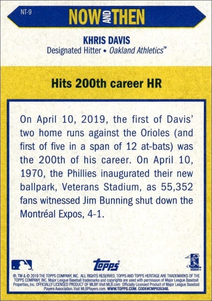 Khris Davis - Back