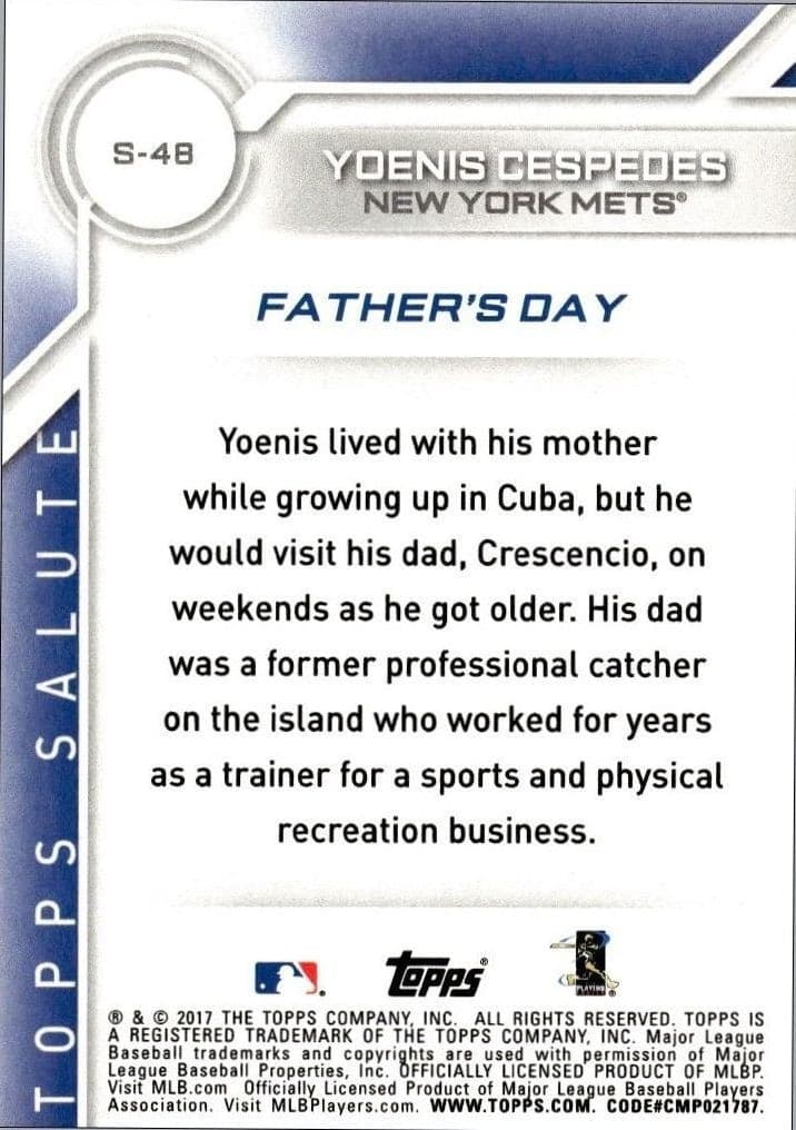 Yoenis Cespedes - Back