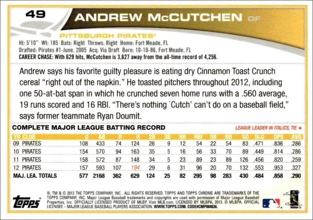 Andrew McCutchen - Back