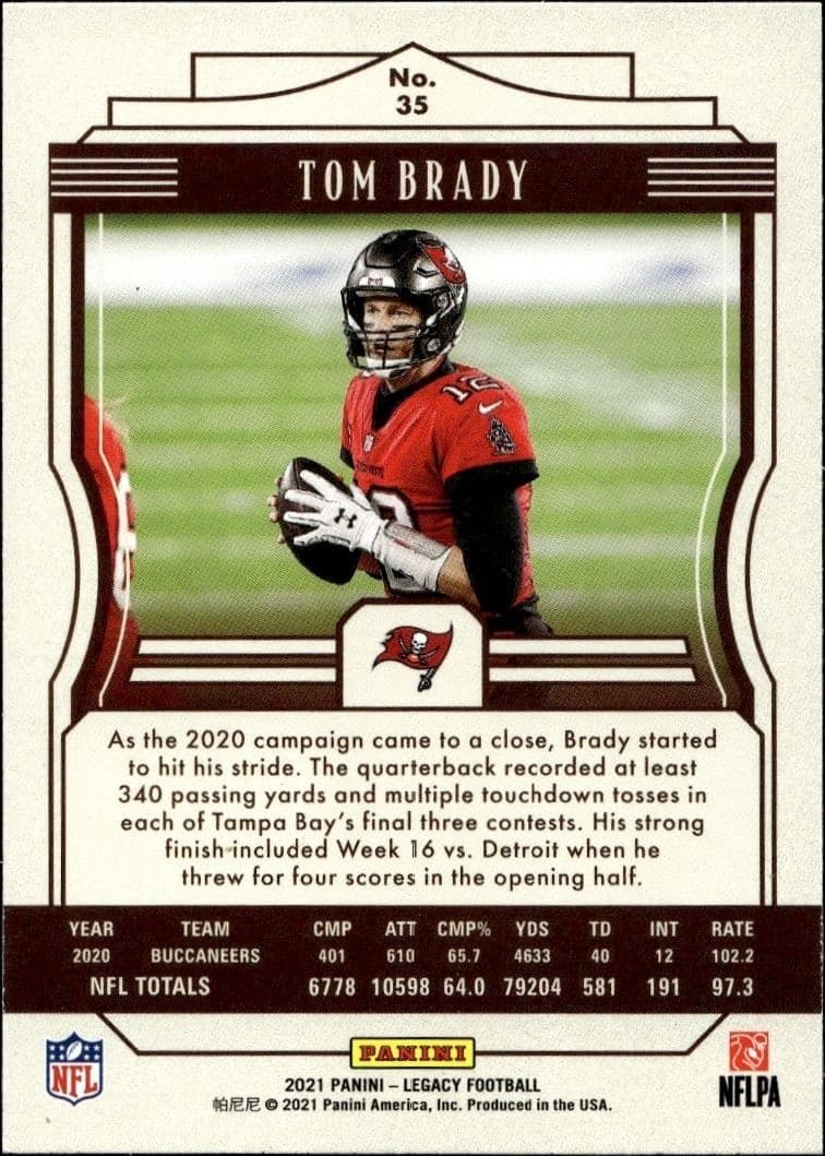 Tom Brady - Back