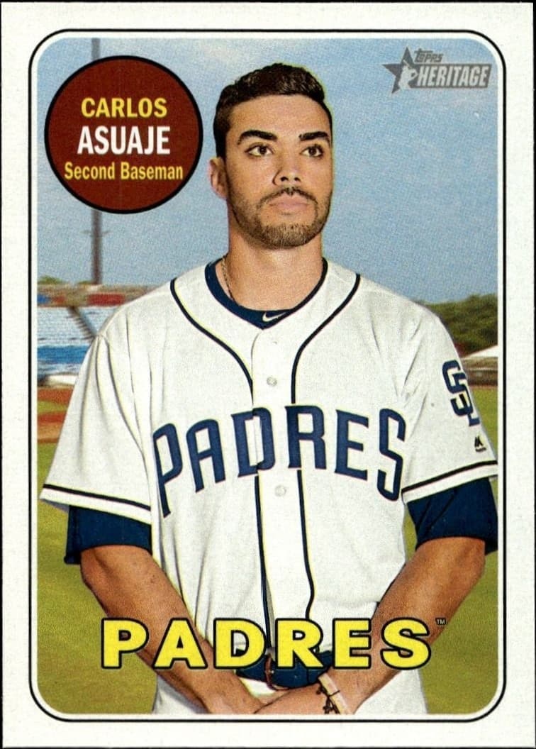 2018 Topps Heritage Carlos Asuaje #203 trading card