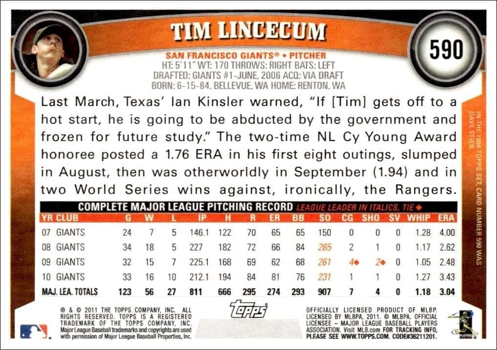 Tim Lincecum - Back