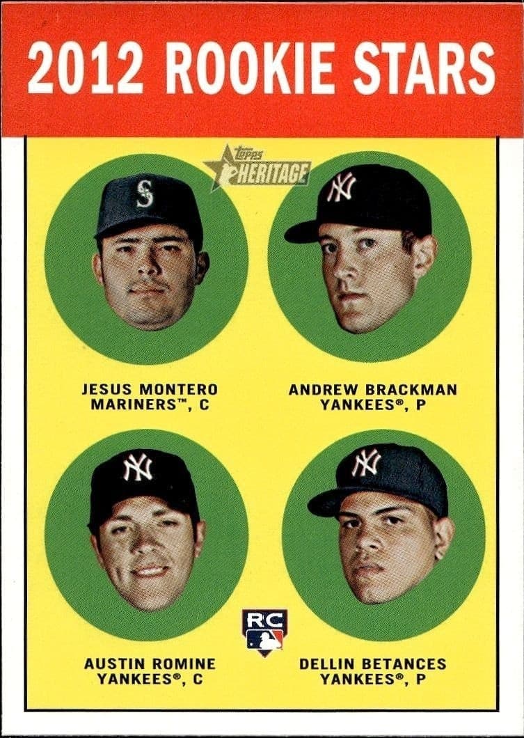 2012 Topps Heritage Jesus Montero #386 trading card