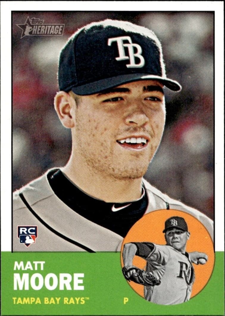 2012 Topps Heritage Matt Moore #391 trading card