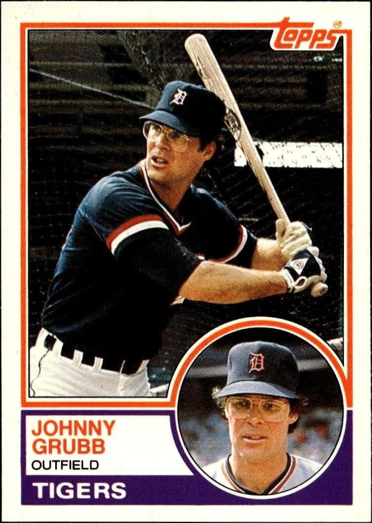 1983 Topps Traded Johnny Grubb #38T trading card