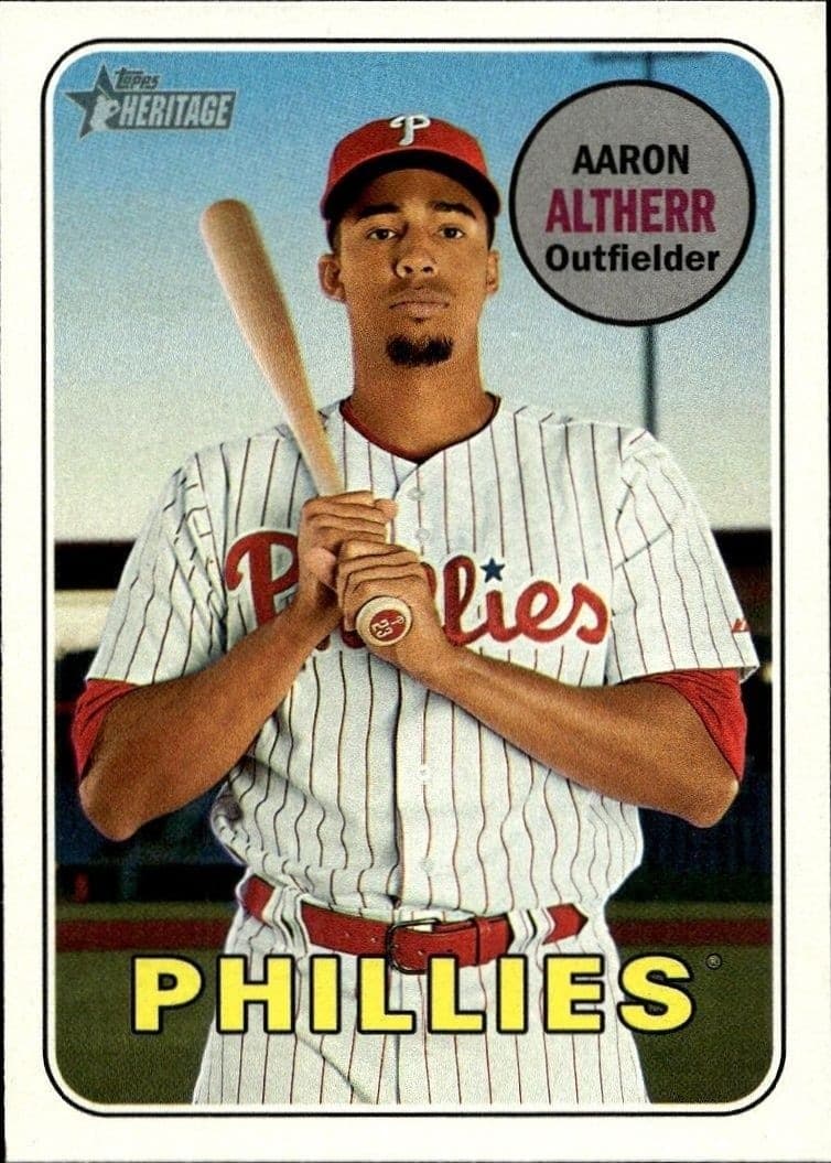 2018 Topps Heritage Aaron Altherr #329 trading card