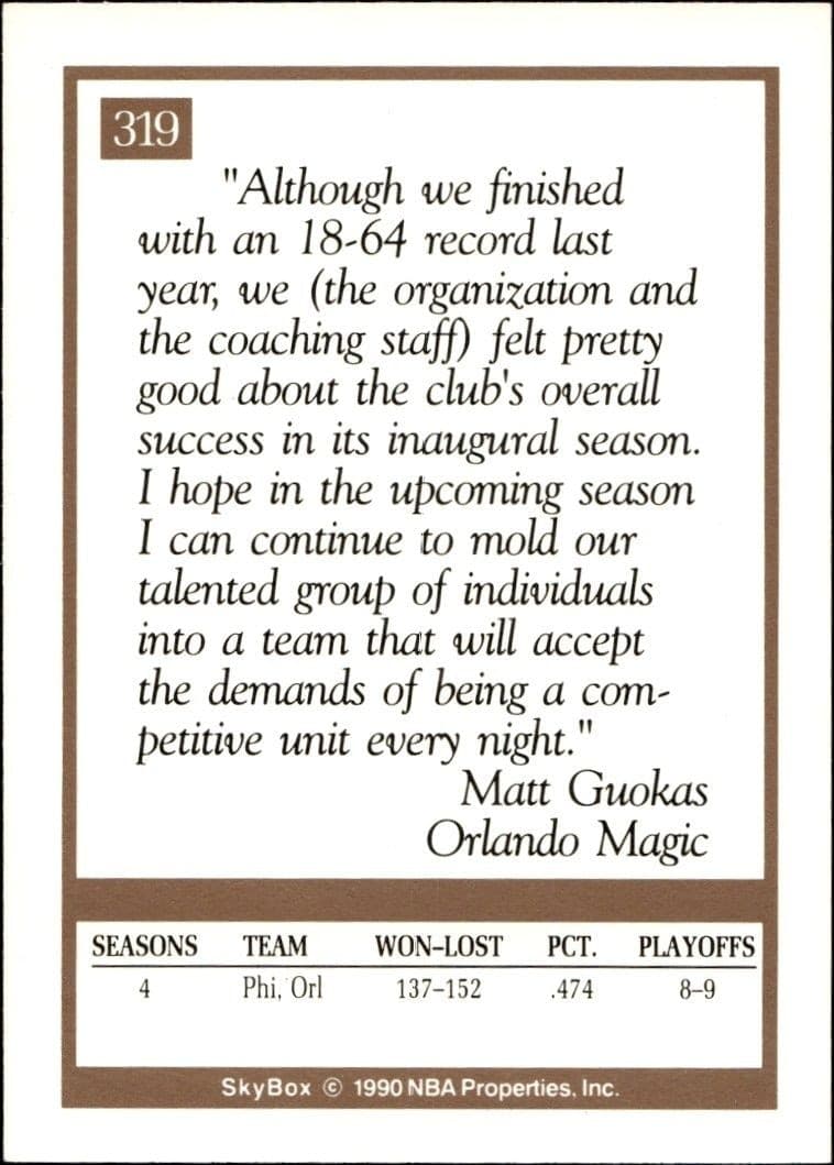 Matt Guokas - Back