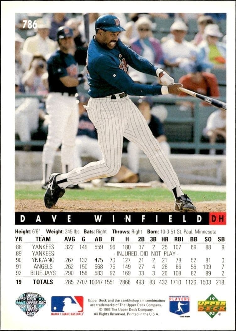 Dave Winfield - Back