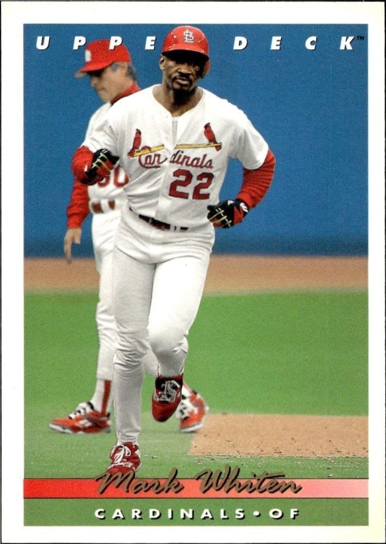 1993 Upper-Deck Mark Whiten #654 trading card