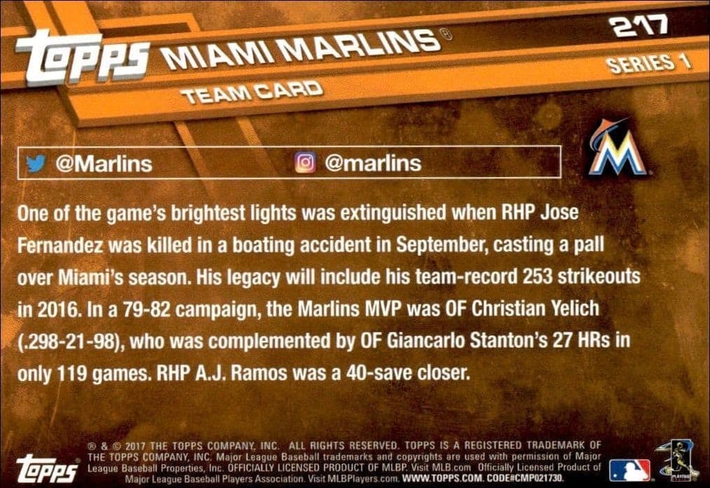 Miami Marlins - Back
