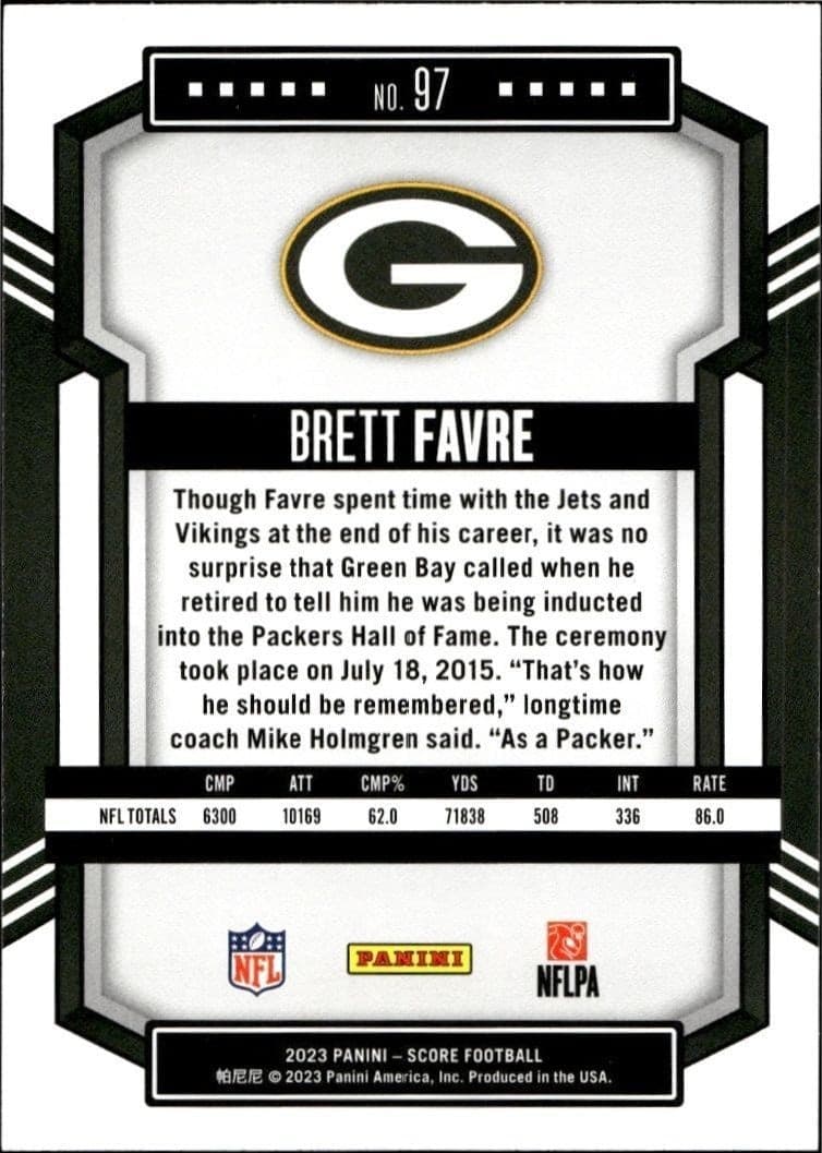 Brett Favre - Back