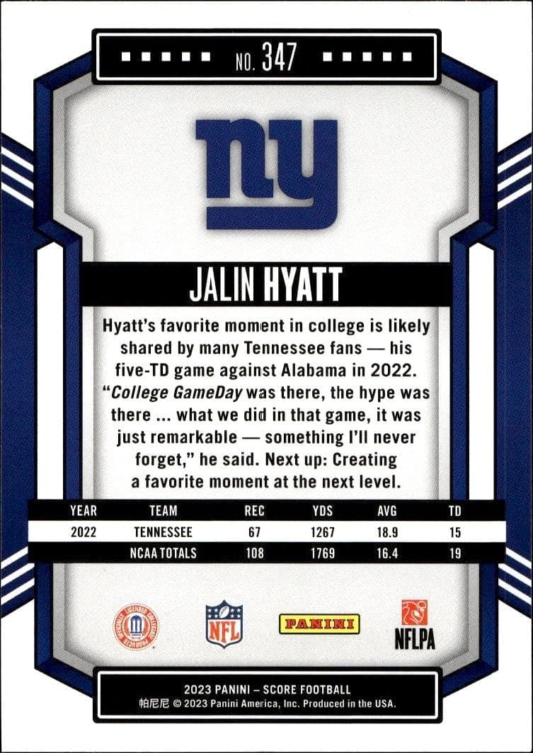 Jalin Hyatt - Back
