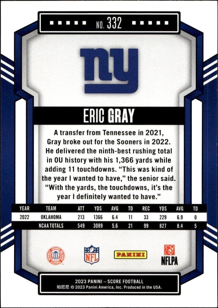 Eric Gray - Back